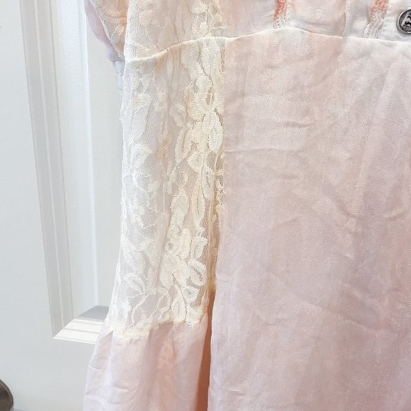 Beulah Ruffled Cottagecore Style Lace Mini Dress - Picture 6 of 12